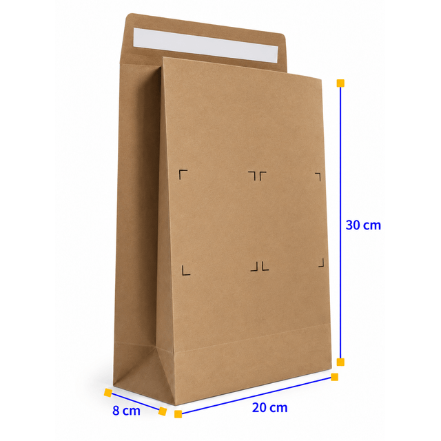 Envelope de papel kraft E-commerce com dupla face PP